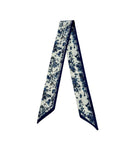 Twilly Scarf ( BLUE/WHITE FLORAL)