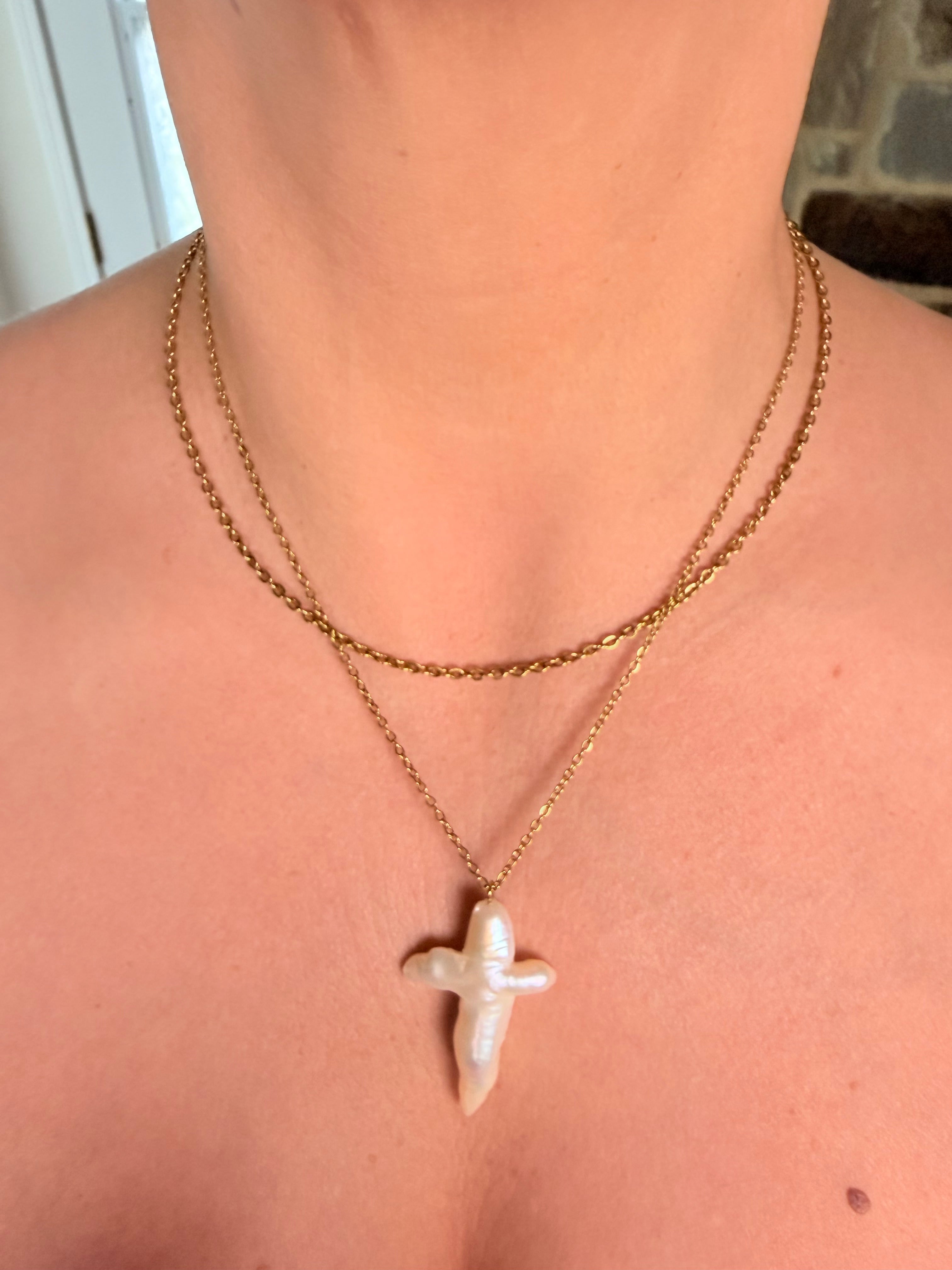 Celeste Cross Pearl