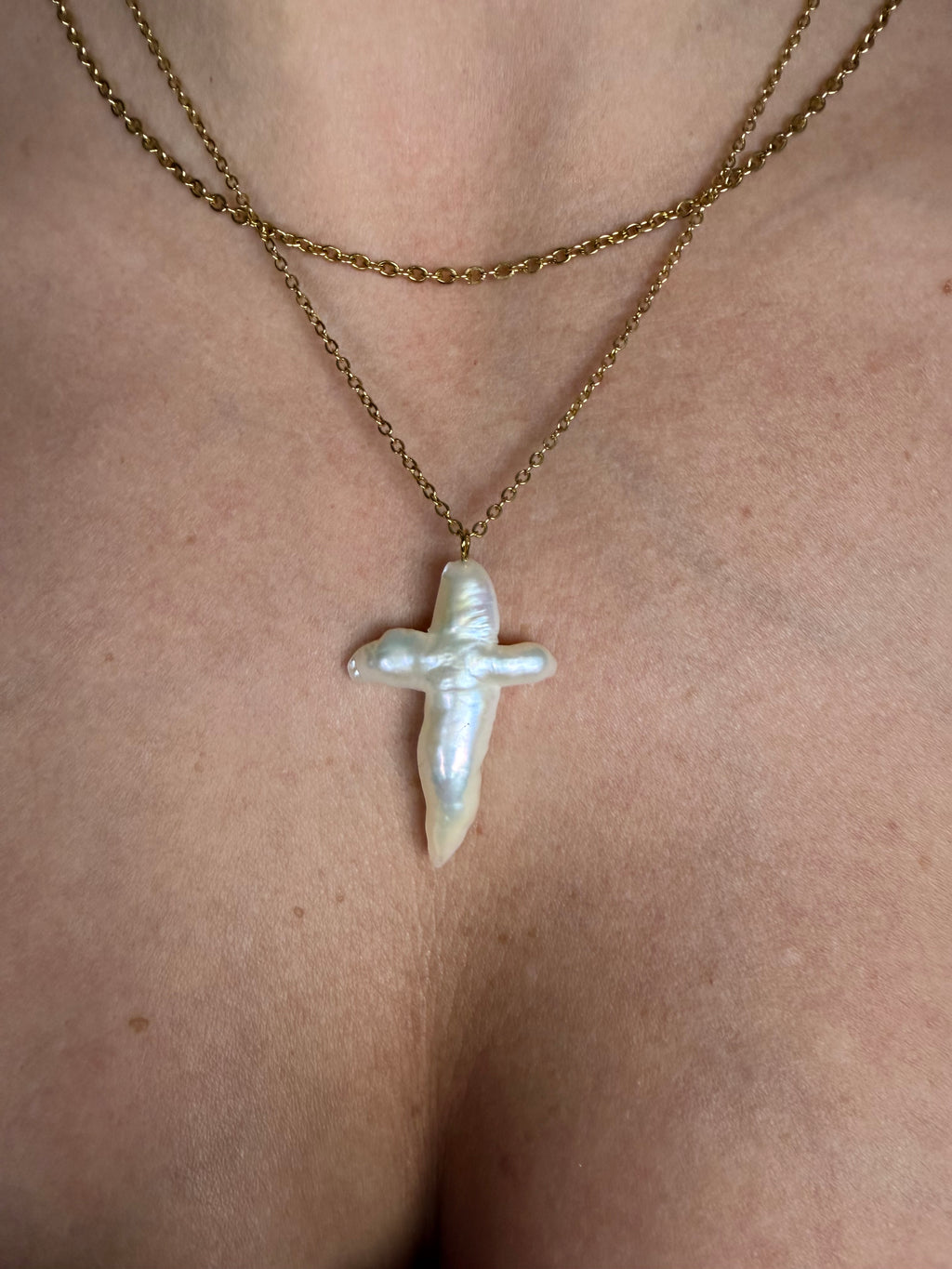 Celeste Cross Pearl