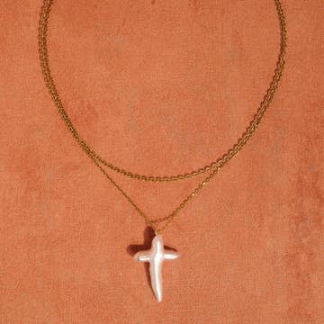 Celeste Cross Pearl