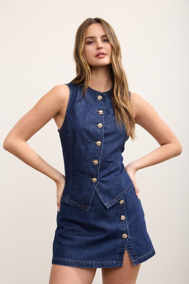 Gold Button Denim Edit