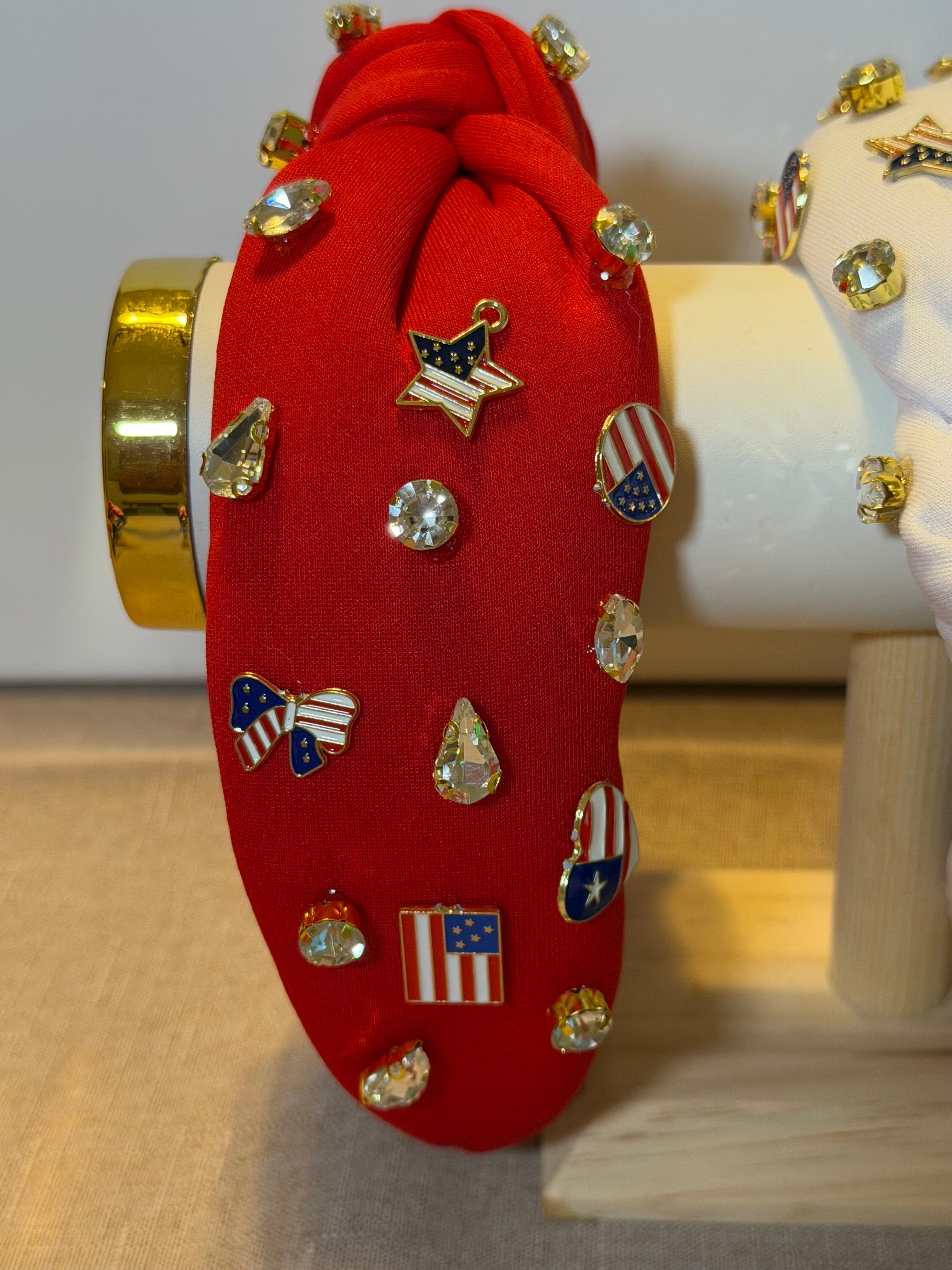 4th of July Beaded Headband