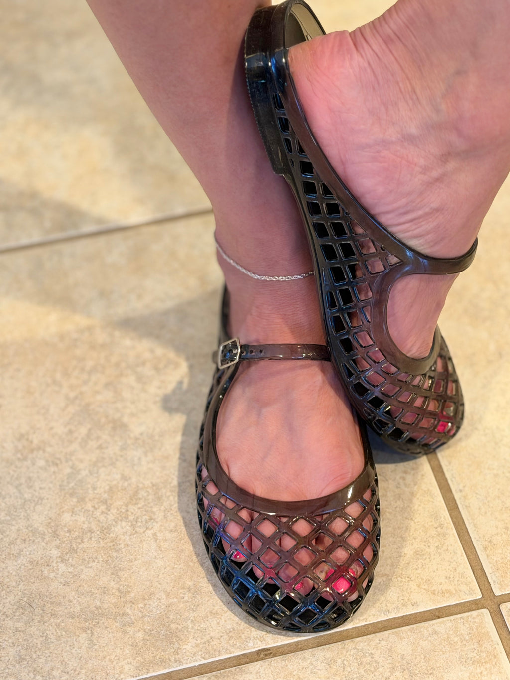 Black Jelly Sandals