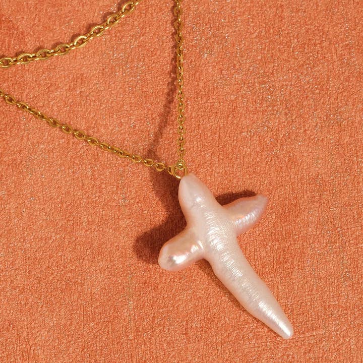 Celeste Cross Pearl
