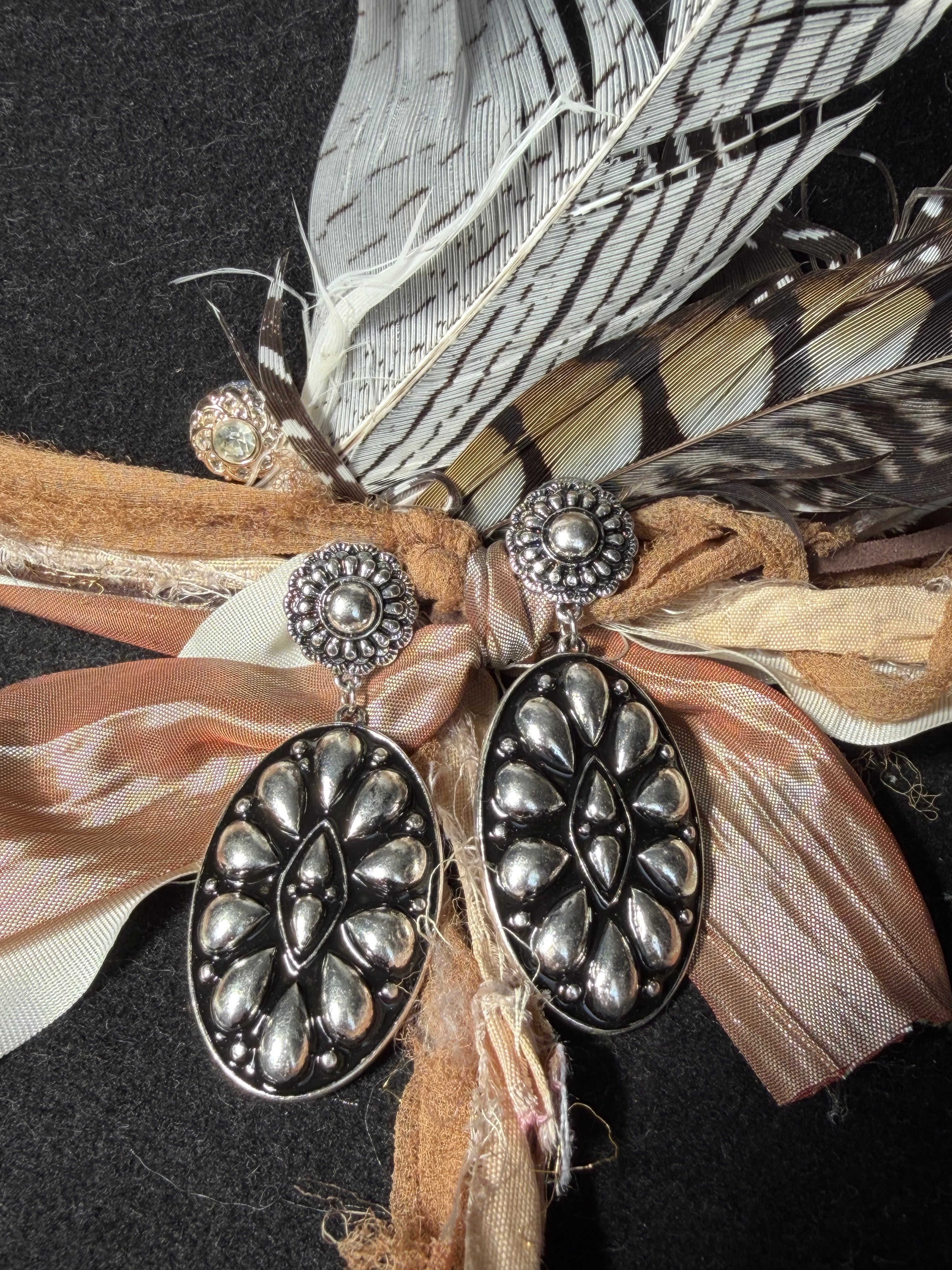 Oval Concho Stud Earrings