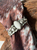 White Stone Cuff Bracelet